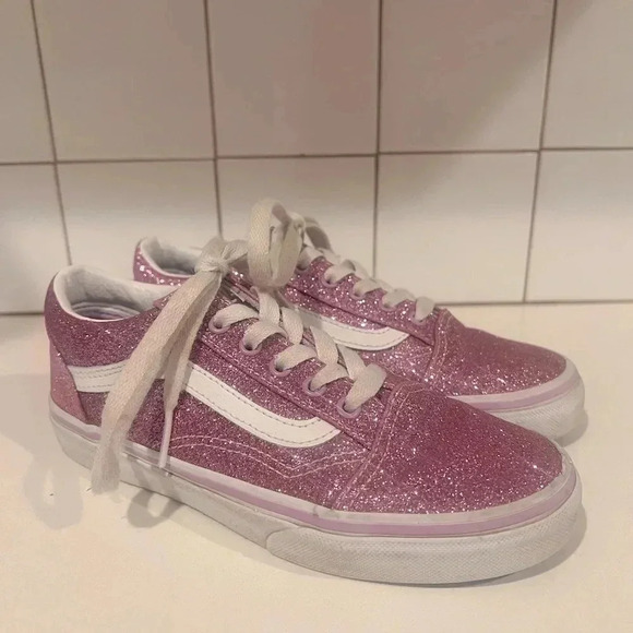 Vans Other - Vans Kids Old Skool Glitter Sparkly Lilac Pink Size 3 (kids) worn twice! EUC